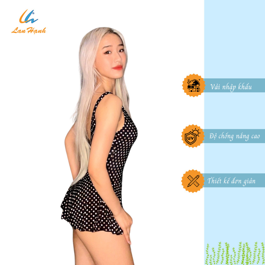 Bộ Bơi Nữ Một Mảnh Đầm 90028 Lan Hạnh