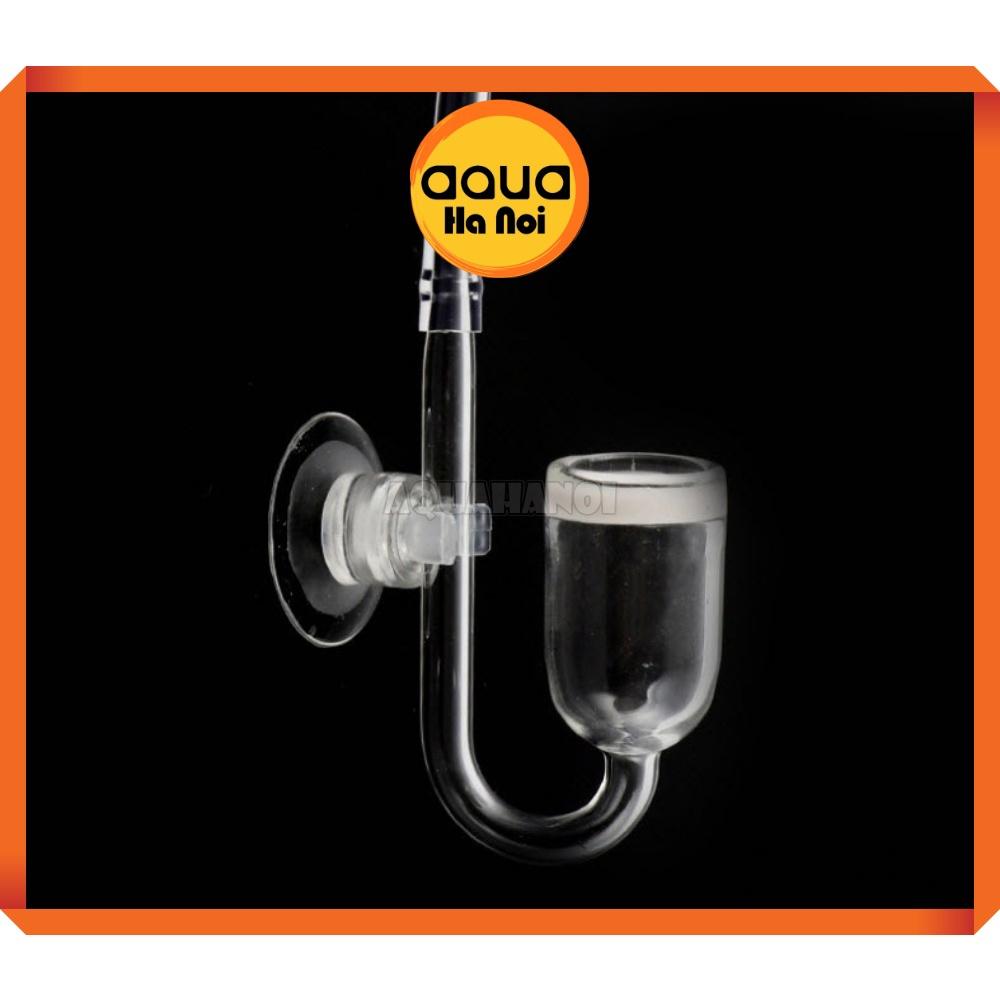 Cốc sủi co2 thủy tinh trong suốt siêu mịn cho bể thủy sinh - Phi 2cm