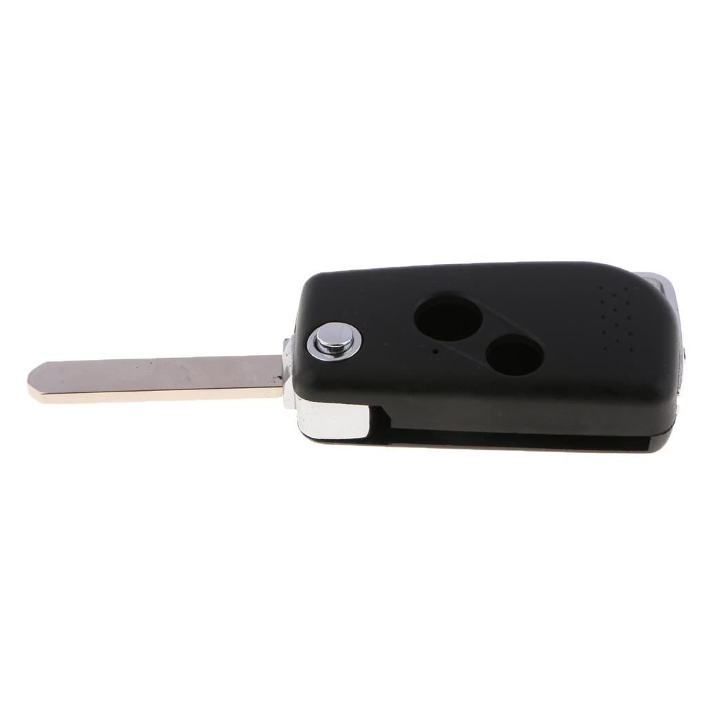 2 Buttons Car Remote Case Cover Folding Key Shell Fits For