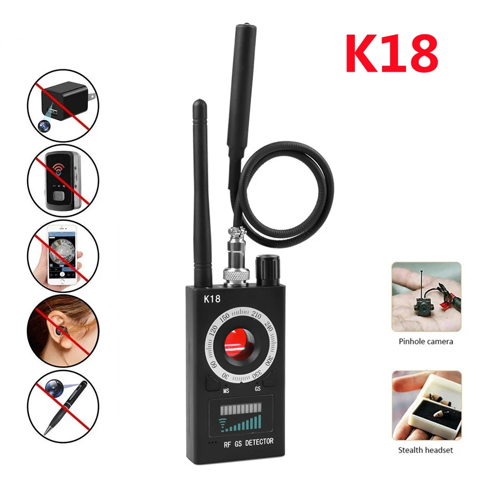 ROGTZ  - Thiết bị phát hiện camera theo doi, máy ghi am, nghe len RF Detector K18 - Hàng Chính Hãng