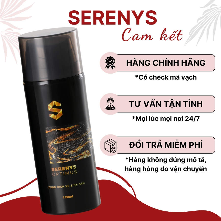 Dung dịch vệ sinh nam Serenys Optimus làm sạch khử mùi làm sáng phụ khoa nam giới