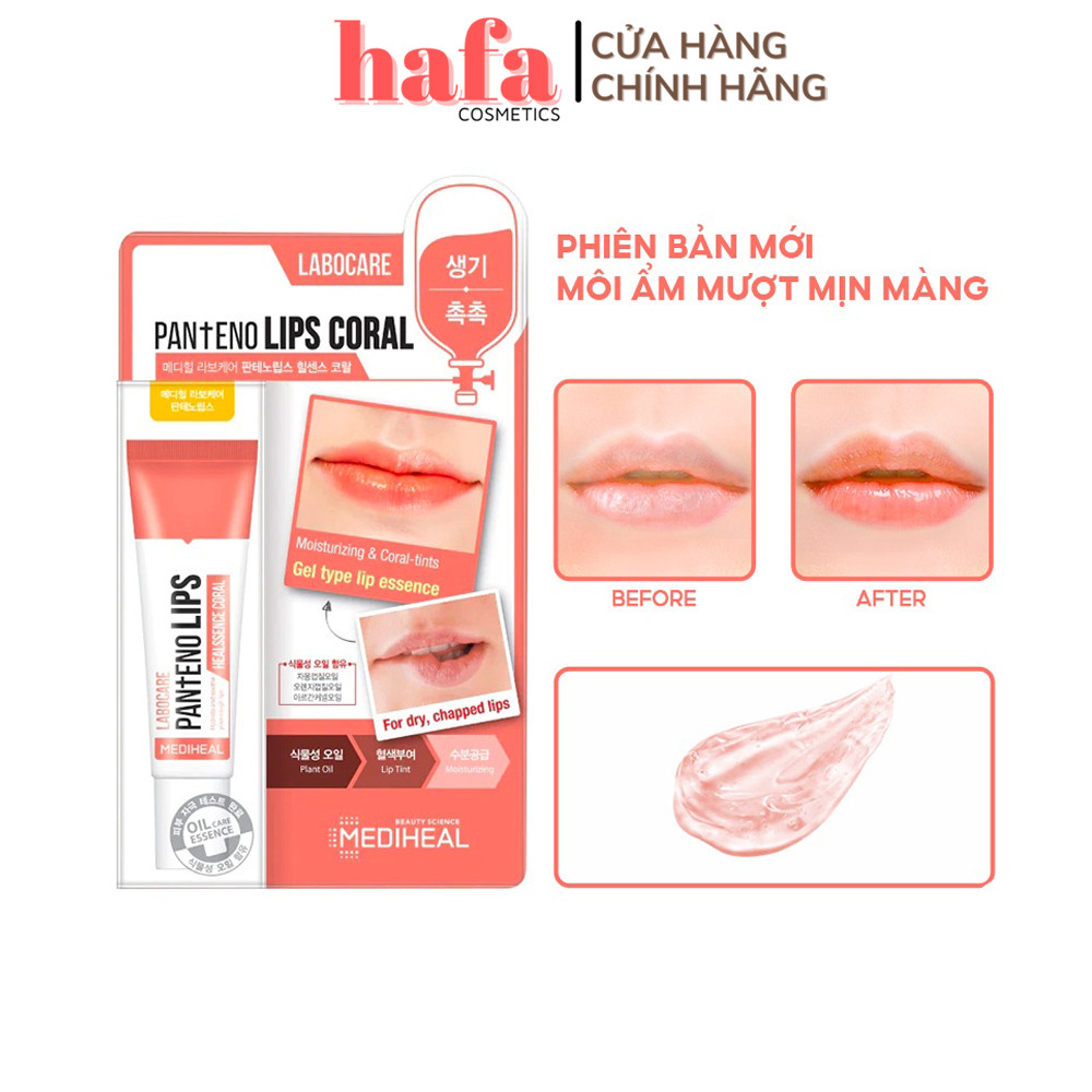 Son dưỡng môi ban đêm Mediheal Labocare Pantenolips Healssence Coral 10ml