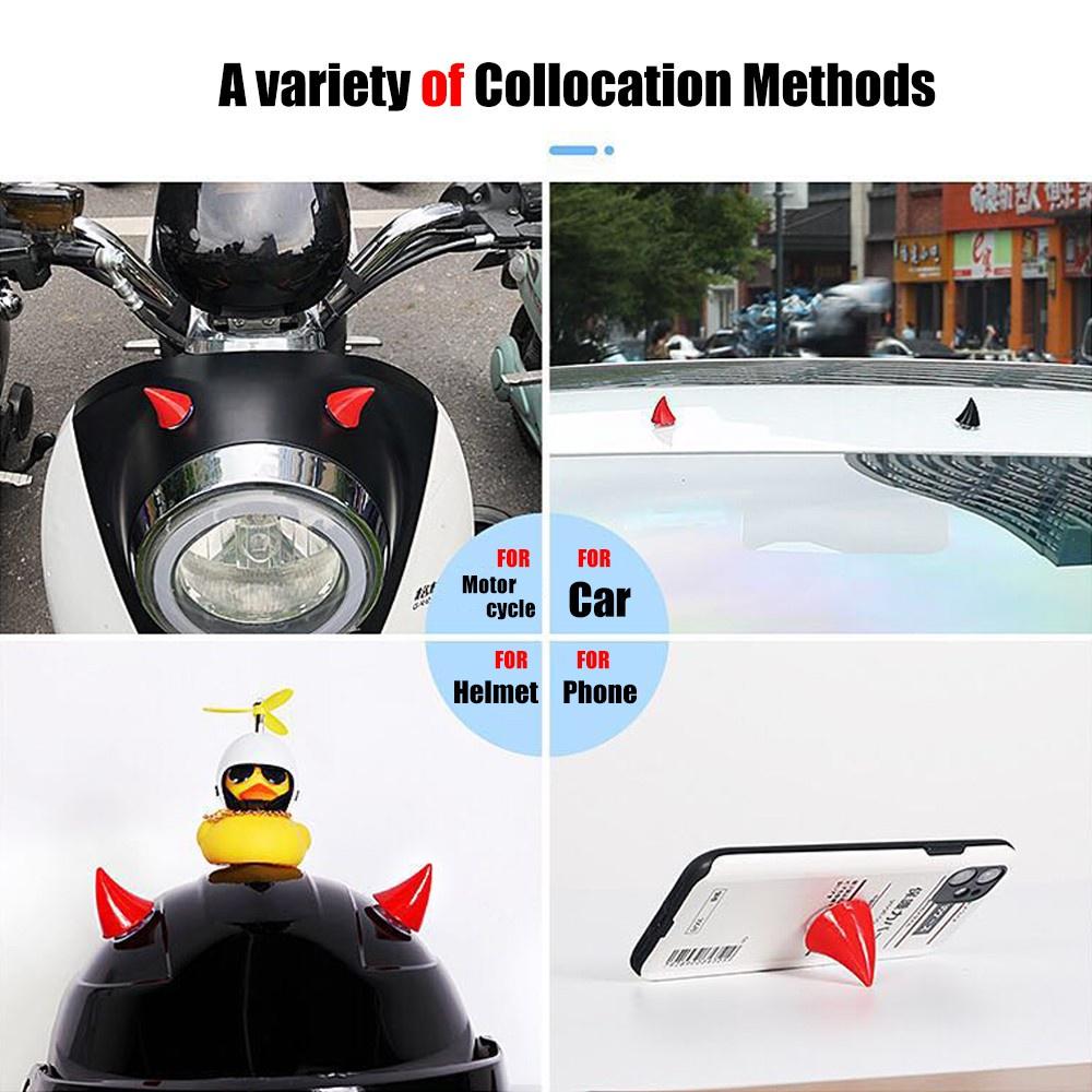 Nón Bảo Hiểm Hình Sừng Quỷ Độc Đáo Trang Trí Xe Đạp/ Xe Máy