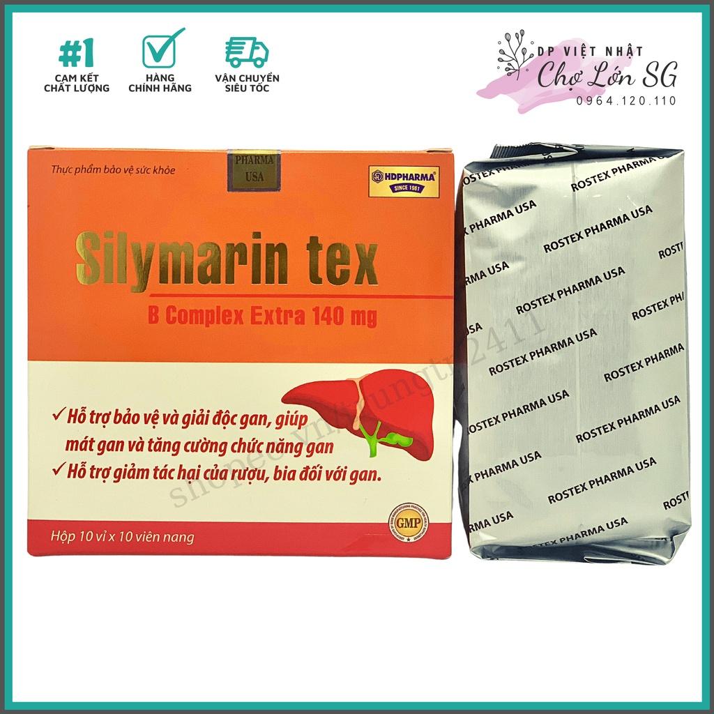 Viên uống bổ gan SILYMARIN TEX giải độc gan, mát gan, hạn chế tổn thương do bia rượu - Hộp 100 viên