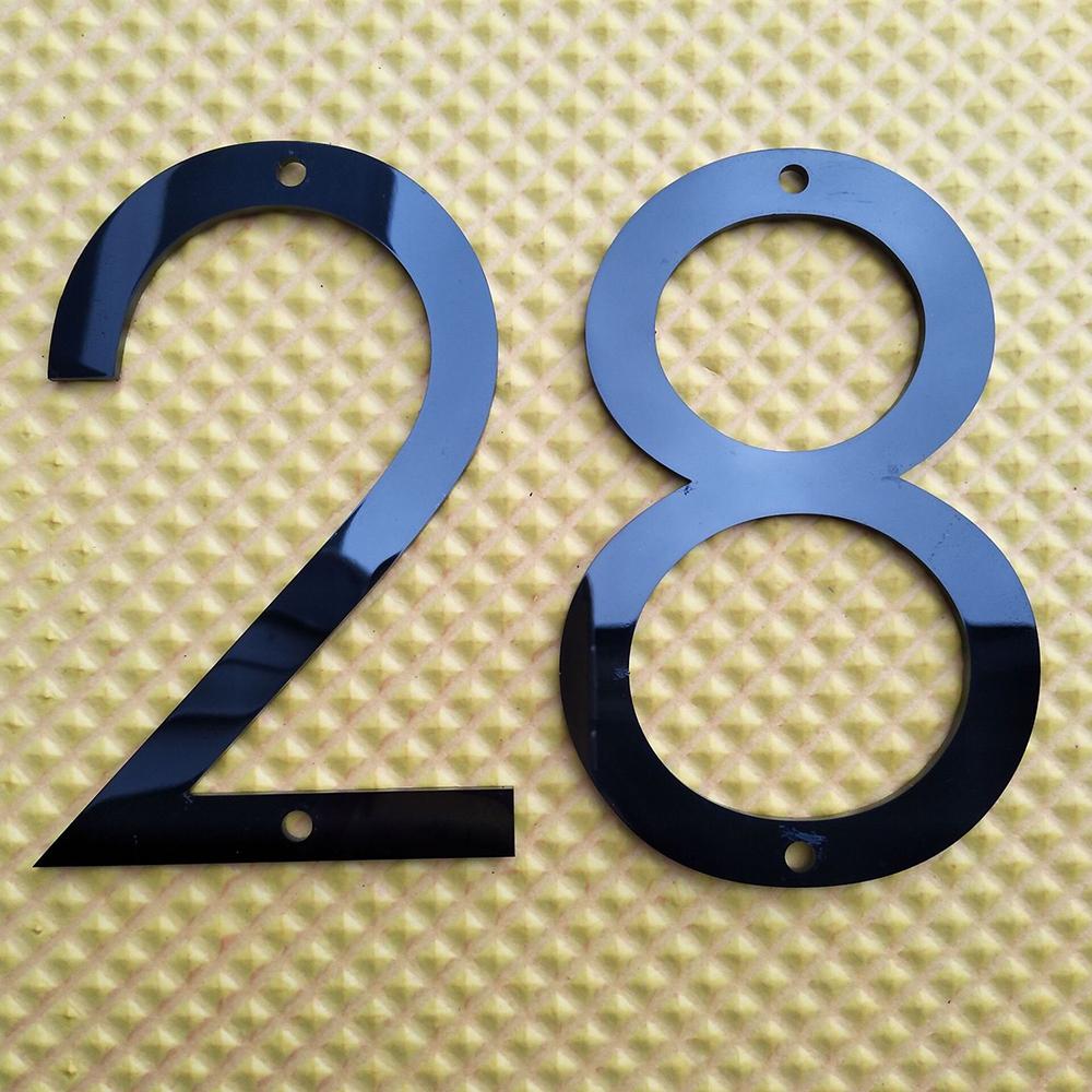 Số nhà bằng thép không gỉ- 5 inch-chống chịu thời tiết 3D- làm số nhà ngoài trời hiện đại- Số 8
