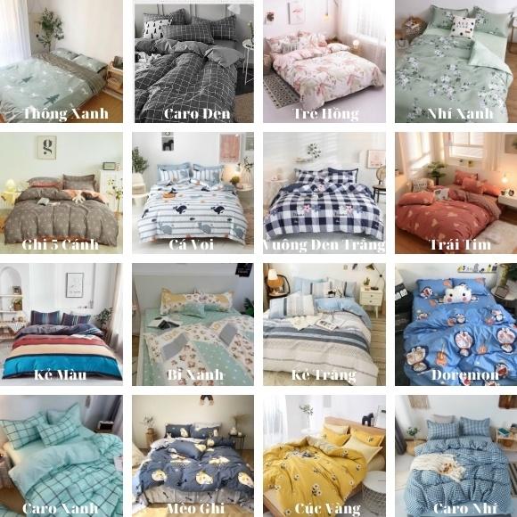Bộ Chăn Ga Gối Poly Cotton 4 Món Cao Cấp