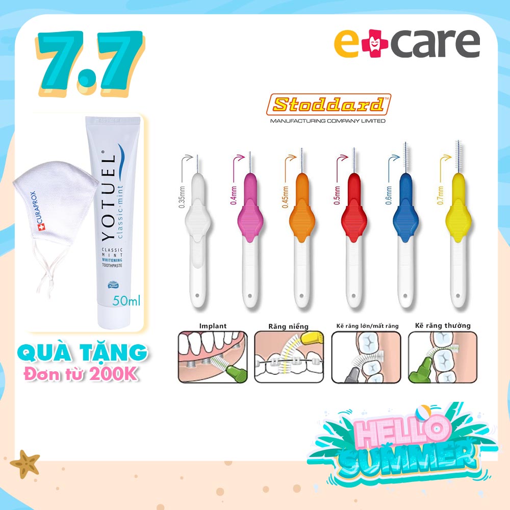 Bộ bàn chải kẽ răng Stoddard từ 0.6 đến 2.5mm - UK