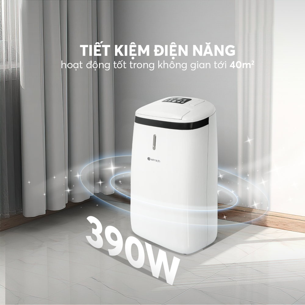 Máy Hút Ẩm ELMICH DE-3922 Kiêm Lọc Không Khí - Thương Hiệu Séc Dung Tích 16 Lít Diệt Khuẩn 99% Phù Hợp Không Gian 30-35 m2, Công Suất 230 W - Hàng Chính Hãng