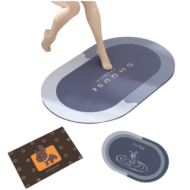 Thảm chân Silicon sang trọng chống trượt nhà tắm, trong nhà