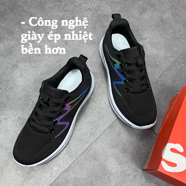 Giày thể thao nữ sneaker chính hãng thương hiệu ZAVAS êm nhẹ thoáng khí công nghệ ép nhiệt cao 3cm - S408