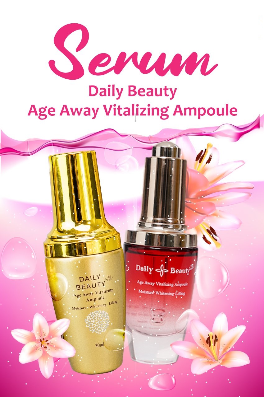 Combo 3 hộp Serum Daily Beauty Age Away Vitalizing Ampoule Đánh Thức Thanh Xuân sản phẩm nhập khẩu chính ngạch Hàn Quốc