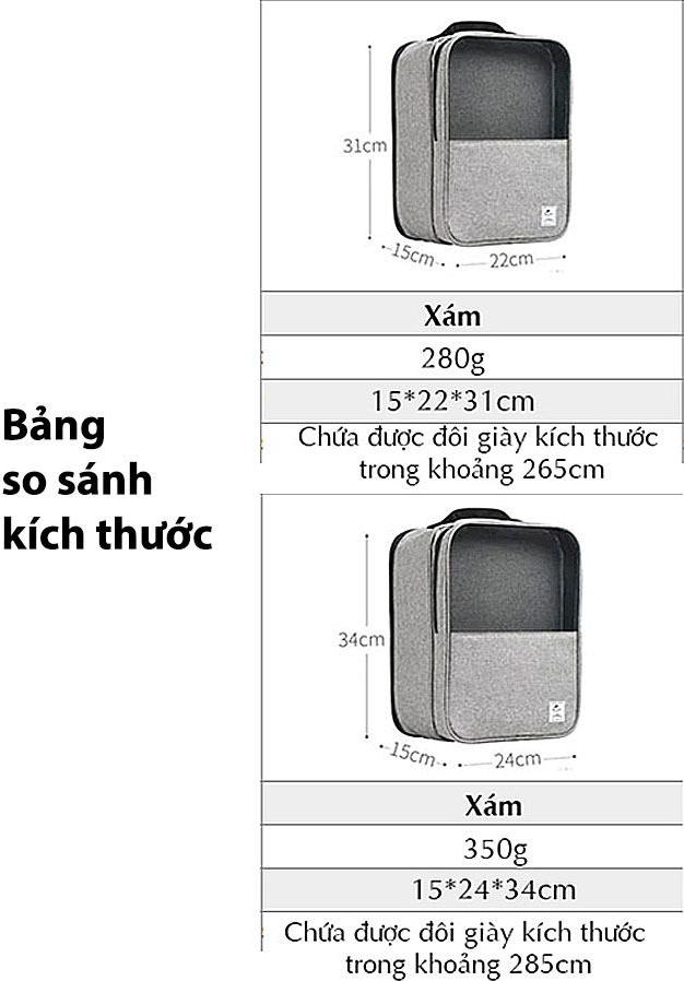 Túi Đựng GIày Dép Du Lịch Dã Ngoại NatureHike NH17X016-B Sức chứa lớn, Chống Rách, Thoáng Khí, Không Mùi