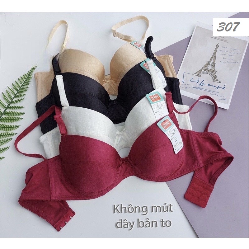 Áo Lót Nữ Mỏng Trơn Có Gọng Cúp Ngang Cài Sau 3 Móc Zenny 307 – Êm Ái, Tôn Dáng, Phong Cách