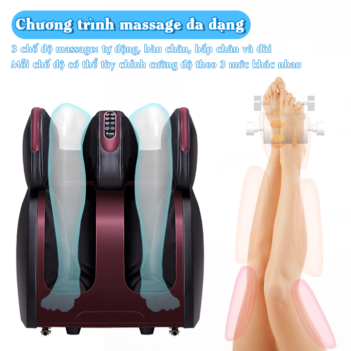 Máy massage bàn chân, bắp chân và đùi Nikio NK-289