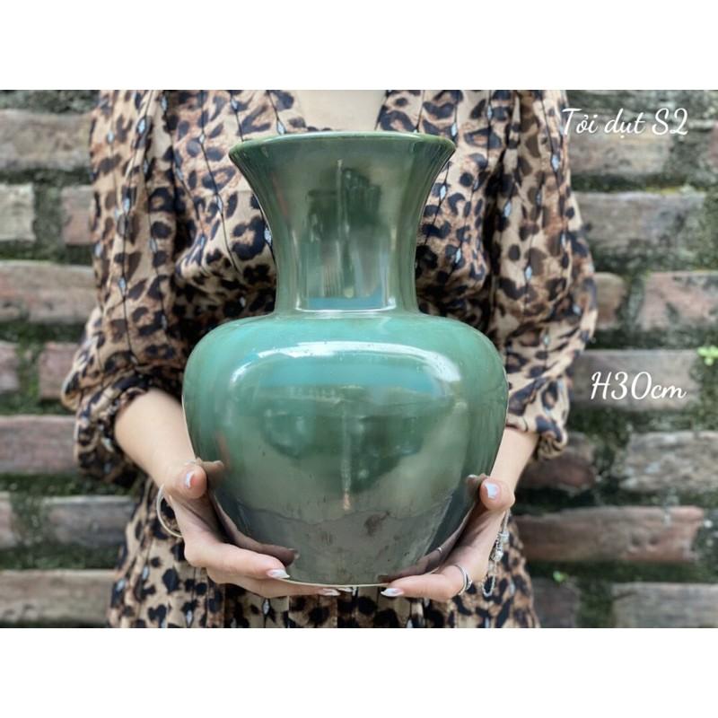 Lọ hoa dáng tỏi men hoả biến SẴn Hàng cao 26cm