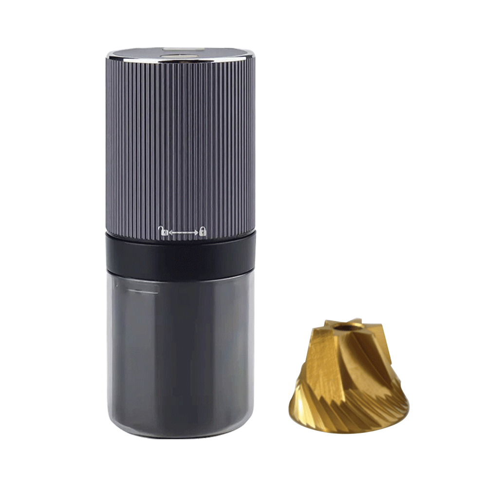 Máy xay cà phê điện cầm tay PRESSOCO Gen Z - Màu Xám / Đen / Đỏ | Dùng pin sạc USB - Lưỡi mạ TITAN -