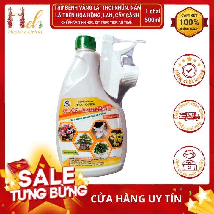 Chế Phẩm Sinh Học 500ml Ngăn Ngừa Và Trừ Bệnh Vàng Lá, Thối Nhũn, Nấm Lá trên Hoa Lan, Hồng, Cây Cảnh Dạng Xịt An Toàn