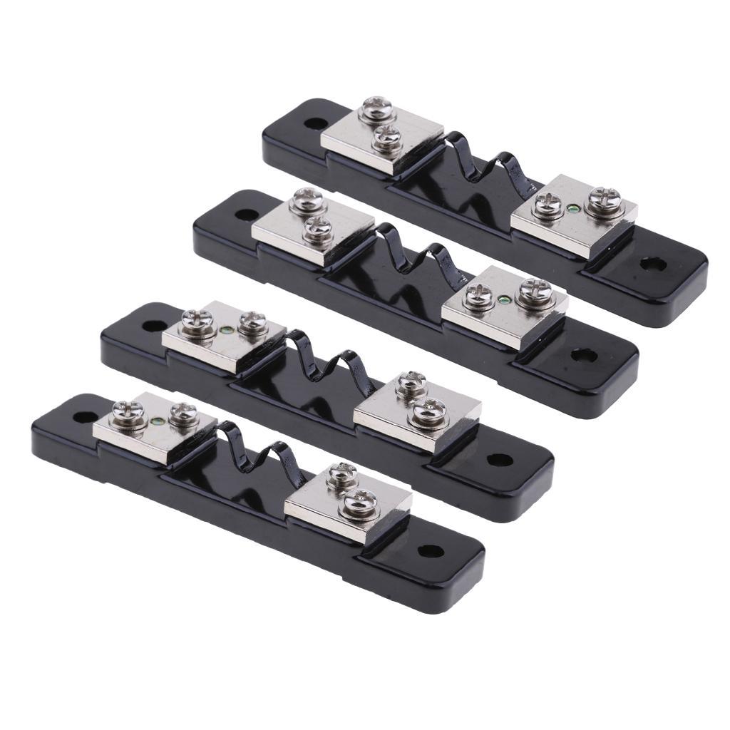 4Pcs DC 75mV 10A 20A Current Shunt Resistor for Amp Ammeter Panel Meter FL-2