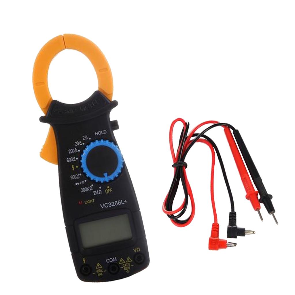 Digital Clamp Meter AC DC Current Voltage Multimeter Temp Volt Amp Tester