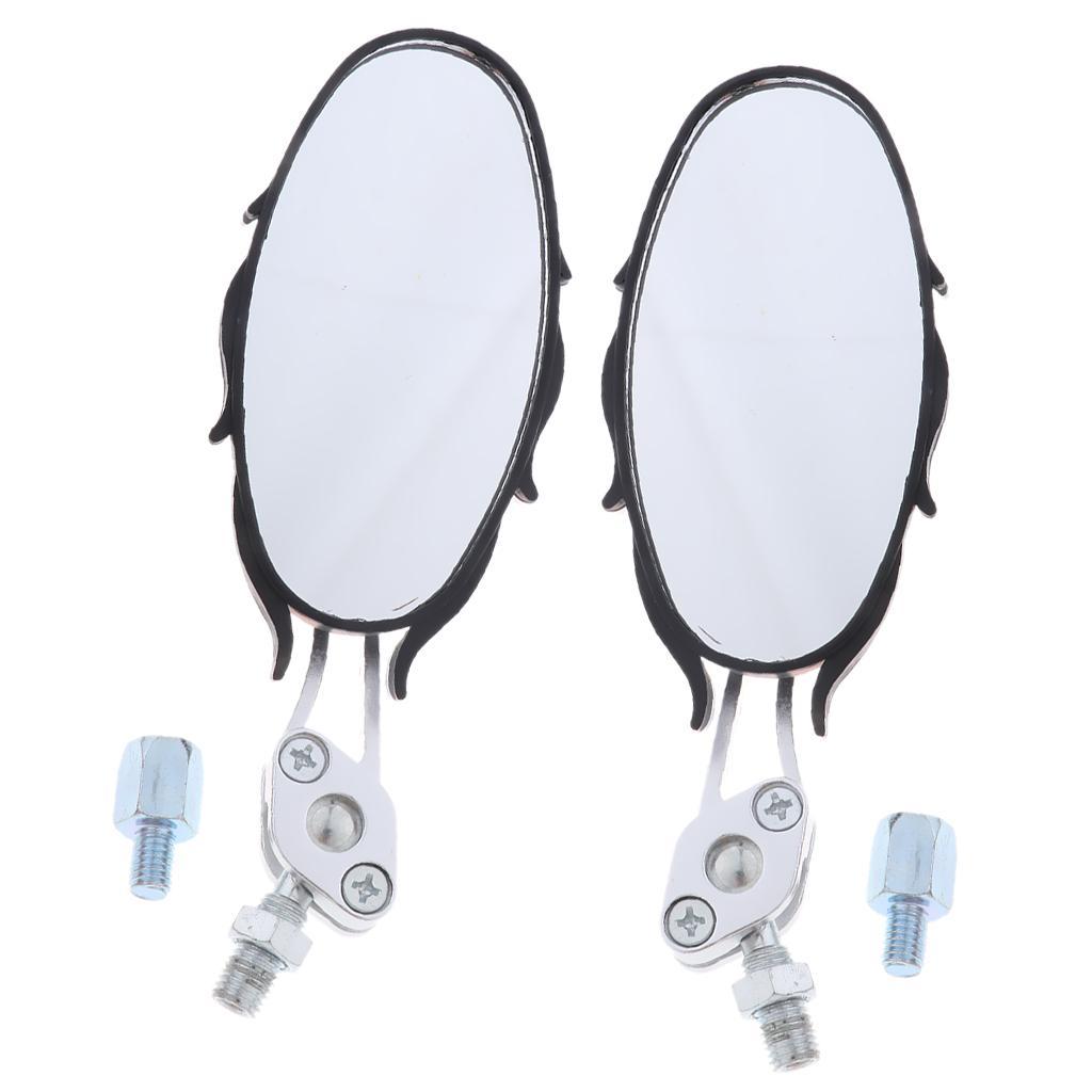 Alloy Rear View Race Mirrors Handle Bar Mount Clamp for Yamaha Motorbikes