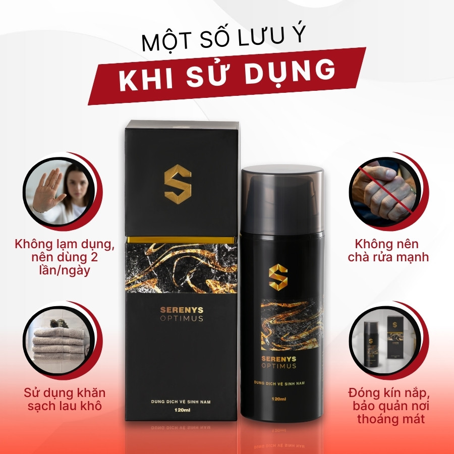 Combo 2 chai Dung dịch vệ sinh khử mùi làm sạch, sáng da phụ khoa nam giới Serenys Optimus 120ml