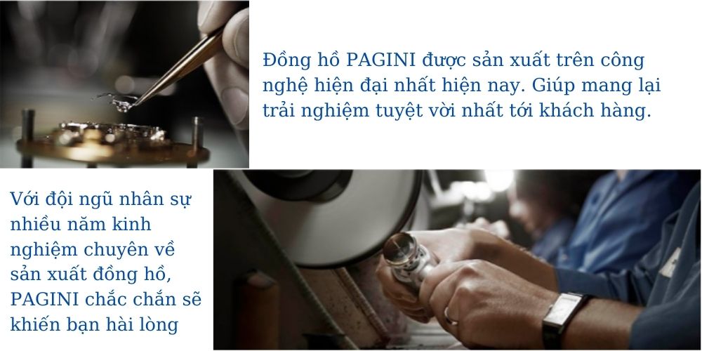 Đồng hồ cơ nam PAGINI PA01 dây thép không gỉ - Thiết kế lộ máy cực phong cách