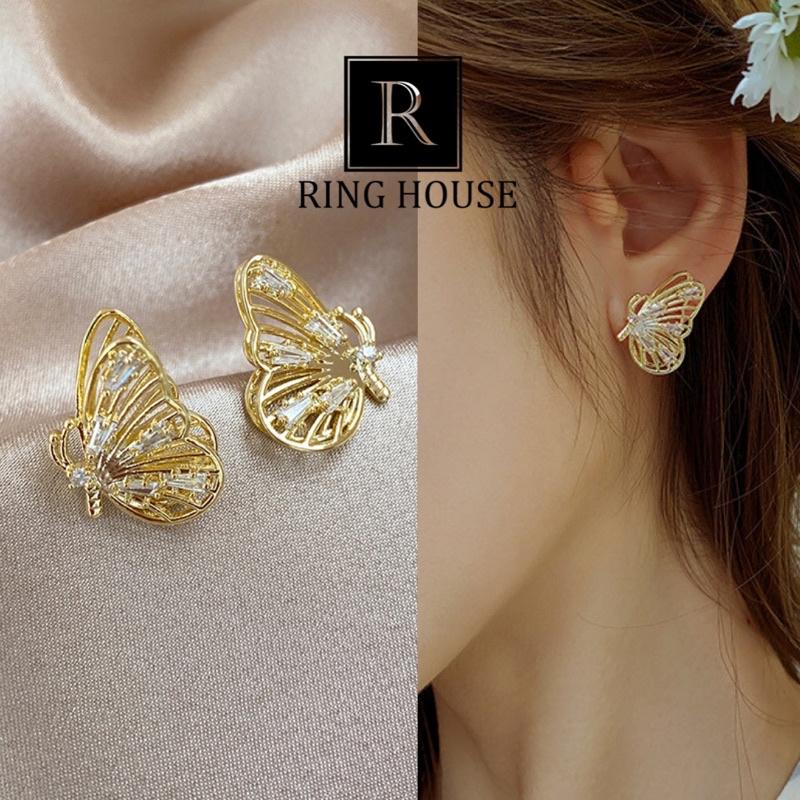 Khuyên Tai Bông Tai Nữ Cánh Bướm Đẹp Ring House