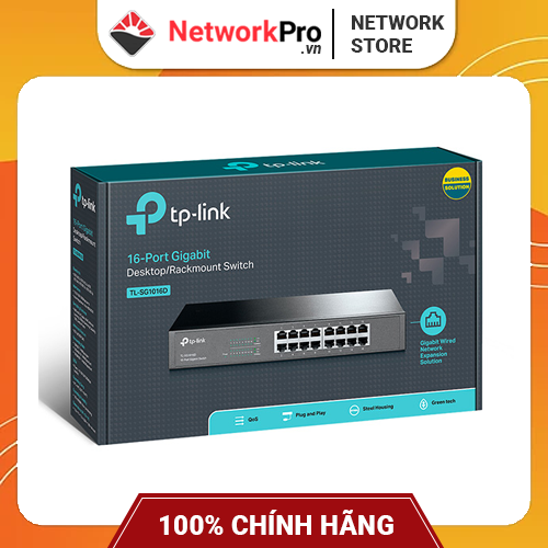 Switch TP-Link TL-SG1016D 16 Port Gigabit Hàng Chính Hãng