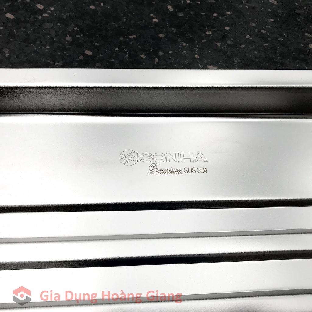 Chậu rửa bát Sơn Hà 2 hố có bàn S105 Inox 304 chính hãng - Bảo hành 5 năm