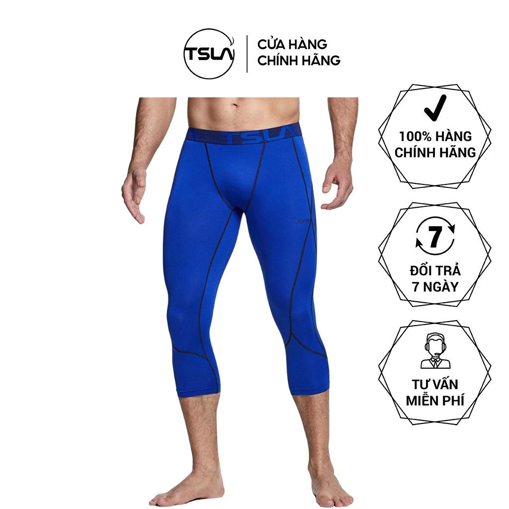 Quần legging Pro Combat thể thao nam bó cơ TSLA dạng lửng co giãn 4 chiều TSL2013