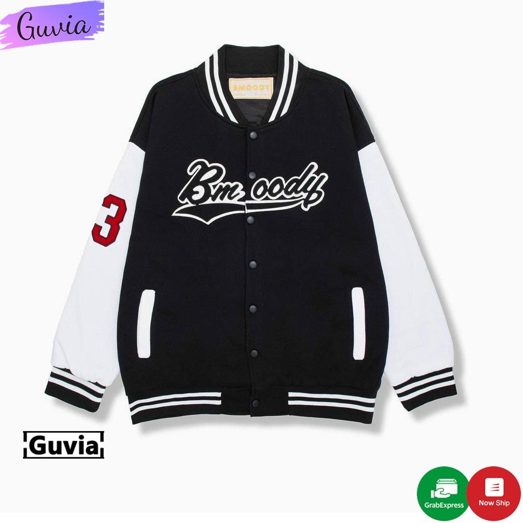 Áo khoác bomber dù BMOODY nam nữ form rộng Unisex 2 lớp Chống Nắng Siêu Hot ulzzang Jacket Bomber Guvia