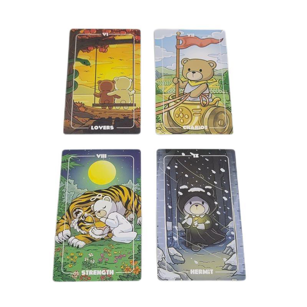 Bộ Bài The Teddy Tarot 78 Lá Bài 7x12 Cm Tặng Đá Thanh Tẩy