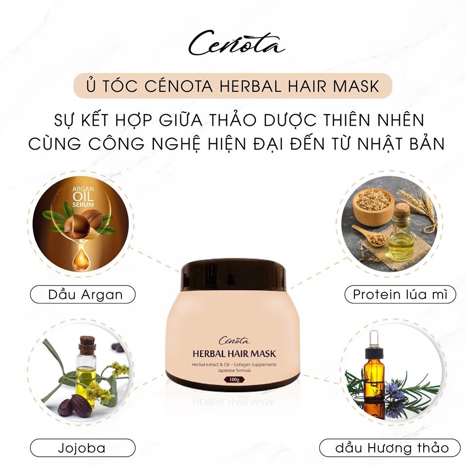 Ủ tóc thảo dược gừng Nhật Cenota Herbal Hair Mask