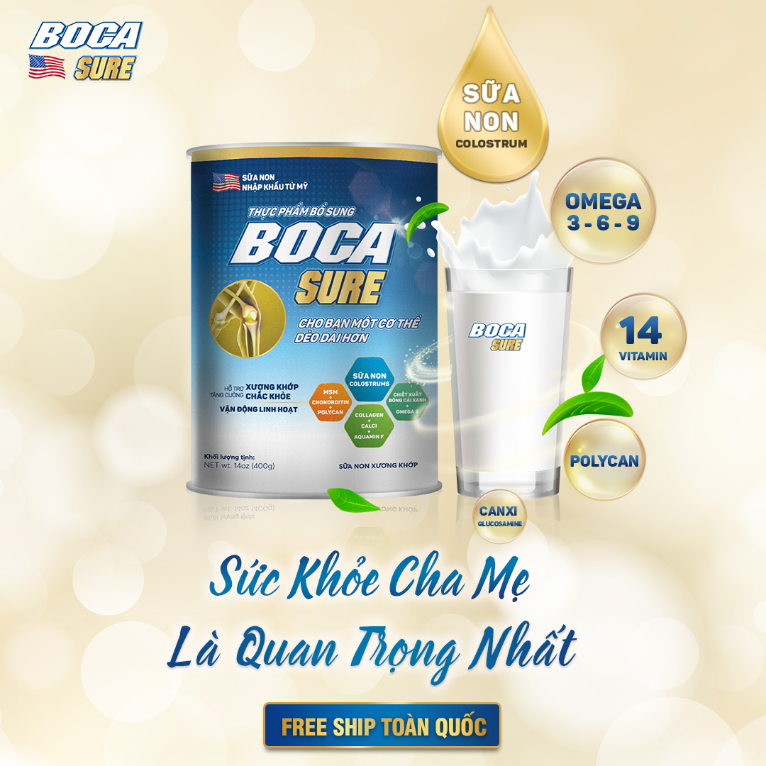 Mua 2 BOCA SURE tặng 1 xịt họng xuyên tâm liên suca ALIFACO sữa non nhập khẩu từ Mỹ