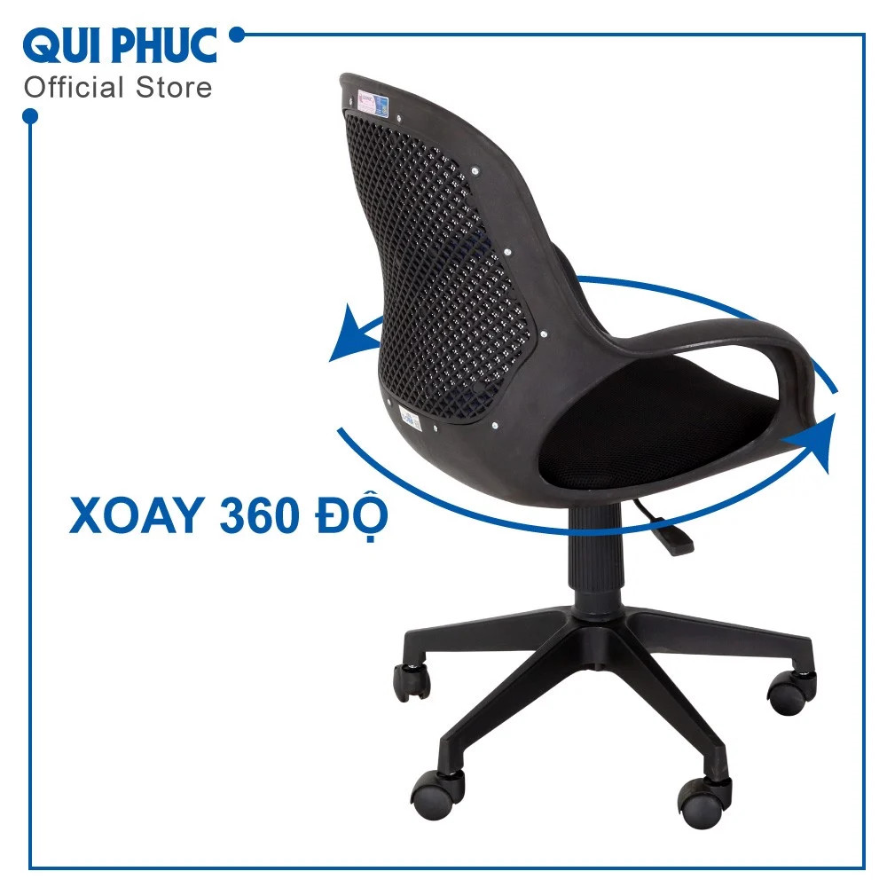 Ghế Xoay nhân viên DONA lưới xanh dương