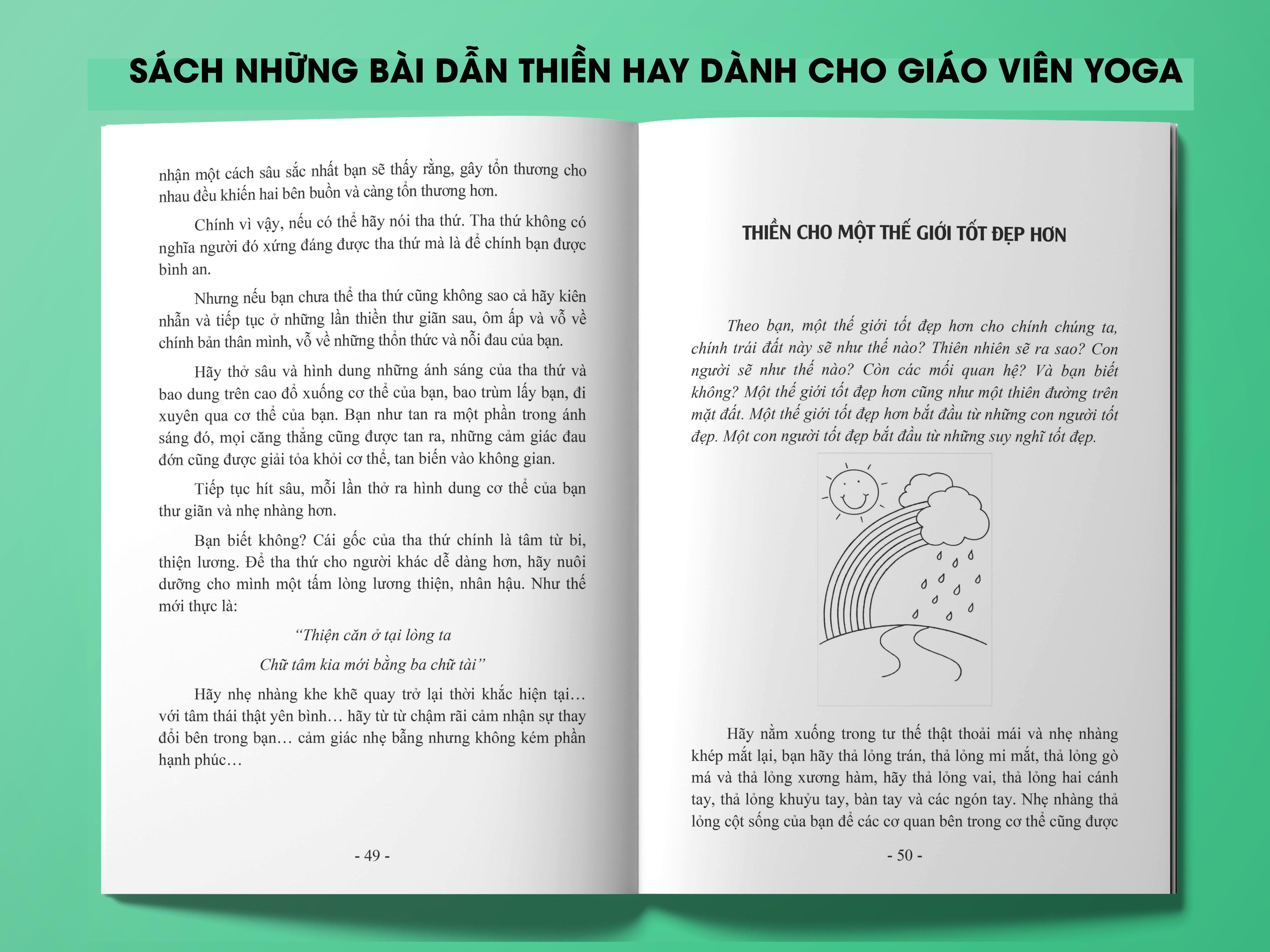 Bộ sách dành cho Giáo viên Yoga cơ bản: Giáo án giảng dạy & luyện tập Yoga + Những bài dẫn thiền hay dành cho giáo viên Yoga