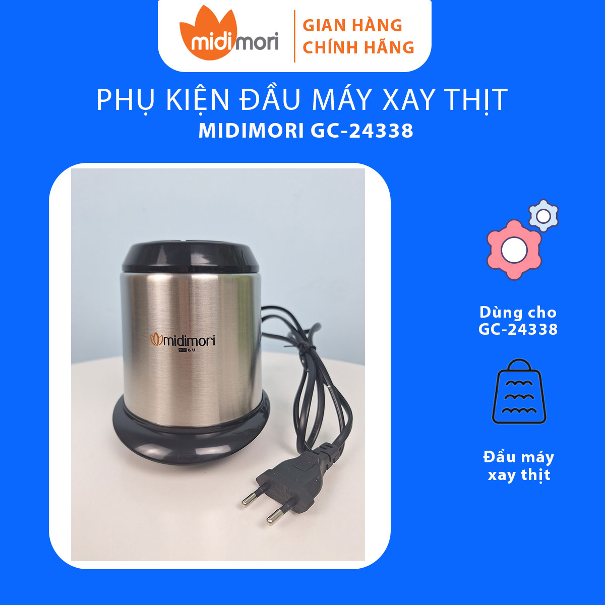 Phụ Kiện Đầu Máy Xay Dùng Cho Máy Xay Thịt Midimori GC-24338 (500W) - Hàng Chính Hãng