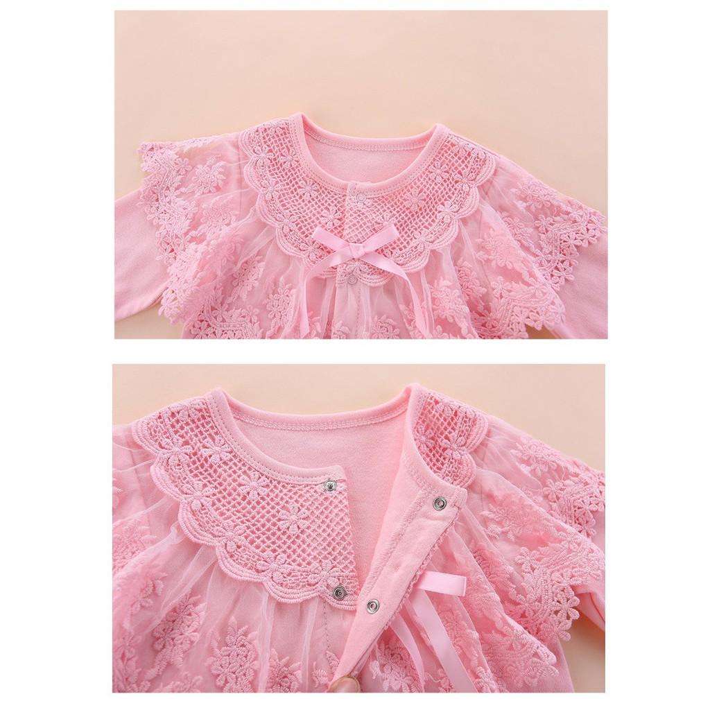 Bộ set 3 sơ sinh tiểu thư đầy tháng/thôi nôi bé gái 0-12m