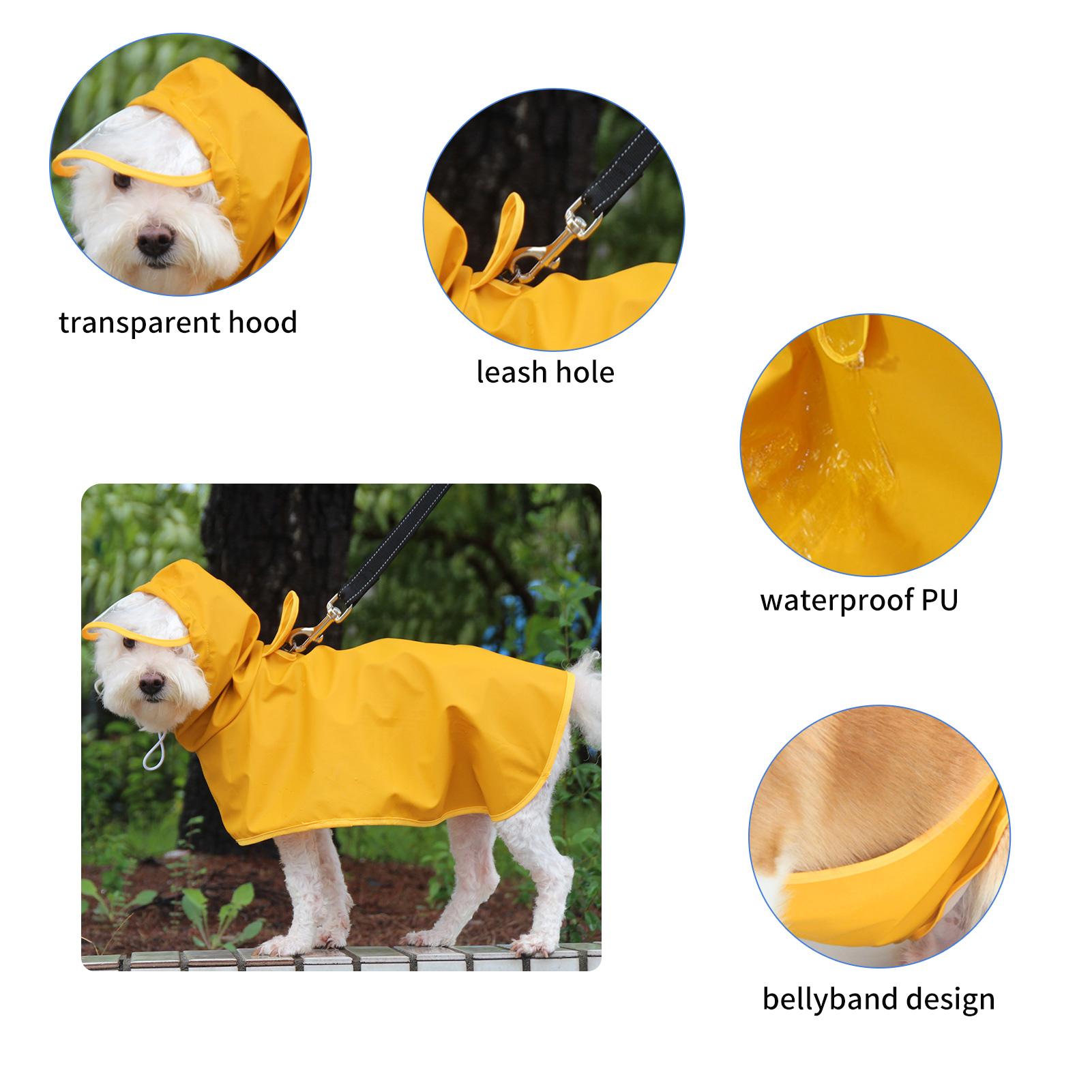 Áo mưa cho chó có mũ trùm đầu