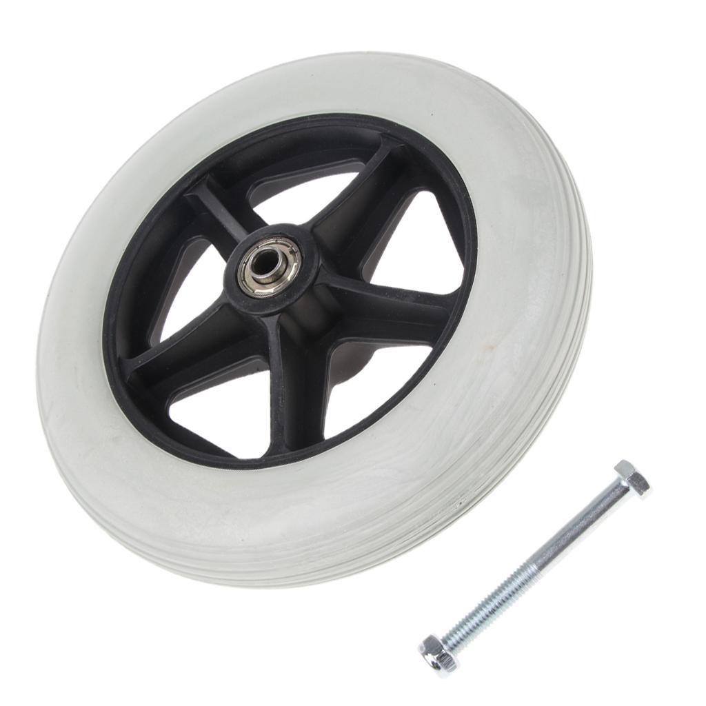 Wheelchair Mobility Aids Front Castor Replacement Wheel, Solid Tyre, 8 inch