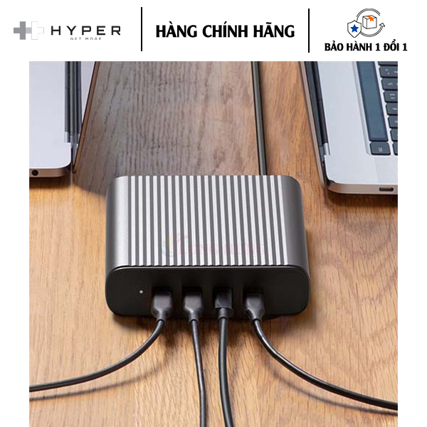 SẠC ĐA CỔNG HYPERJUICE GAN 245W CHARGER 4 USB-C PD/PPS/QC 4.0 GAN245 - Hàng Chính Hãng