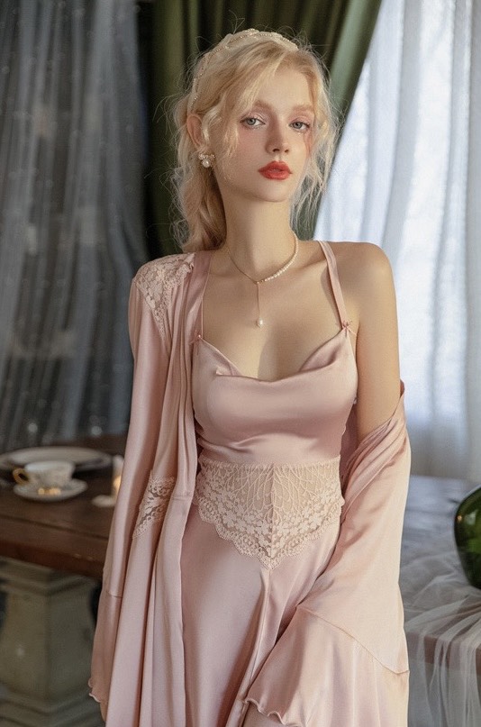 Váy Ngủ Hai Dây Suông Nữ Tính (Không kèm áo choàng) - B.Lingerie