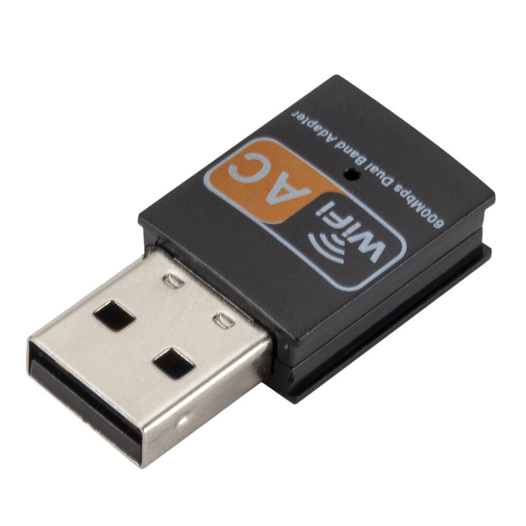 Mini Wifi Wireless LAN Internet Adapter Dongle USB 600Mbps 5G Laptop Network