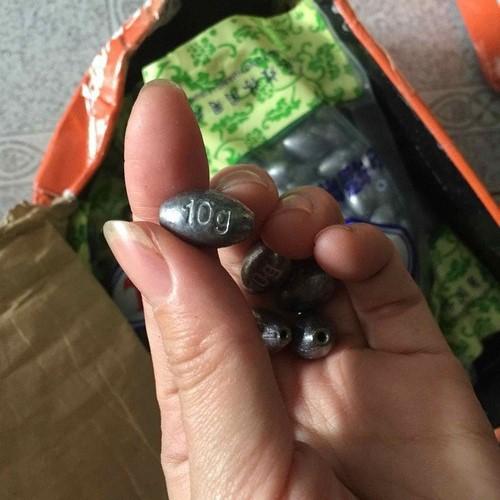 Chì câu cá tròn xuyên tâm 120g đủ size