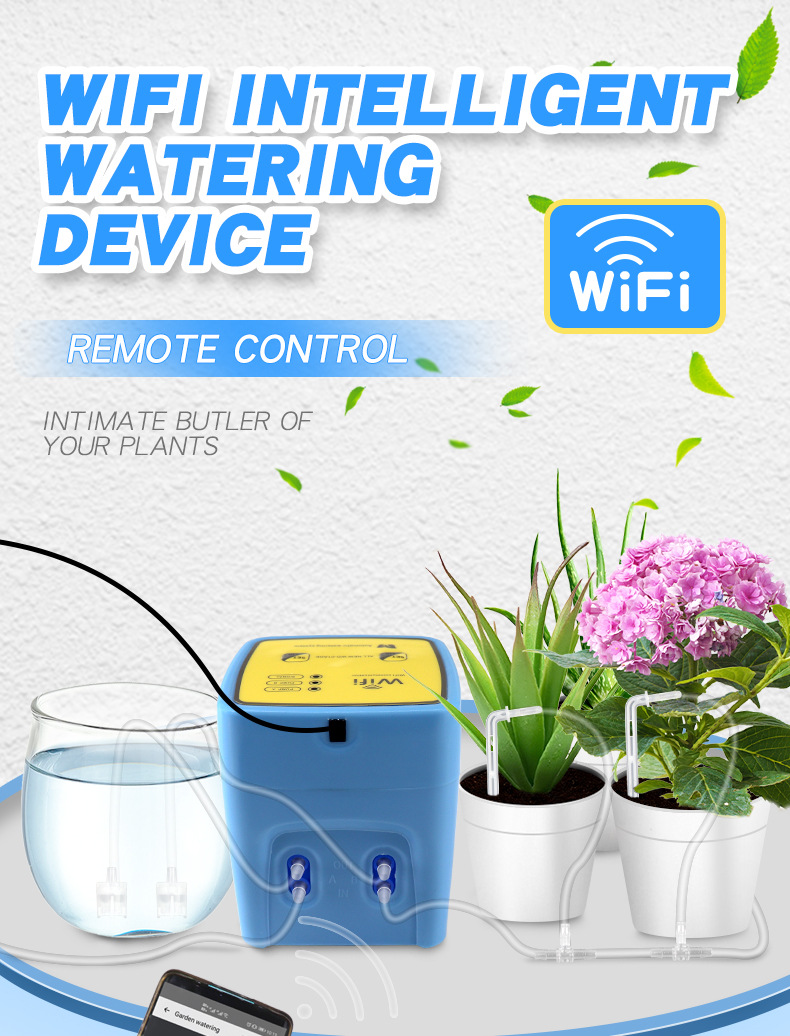 Bộ Máy Tưới cây tự động, thông minh, hẹn giờ điều khiển tưới bằng SmartPhone qua WIFI, App tiếng Việt