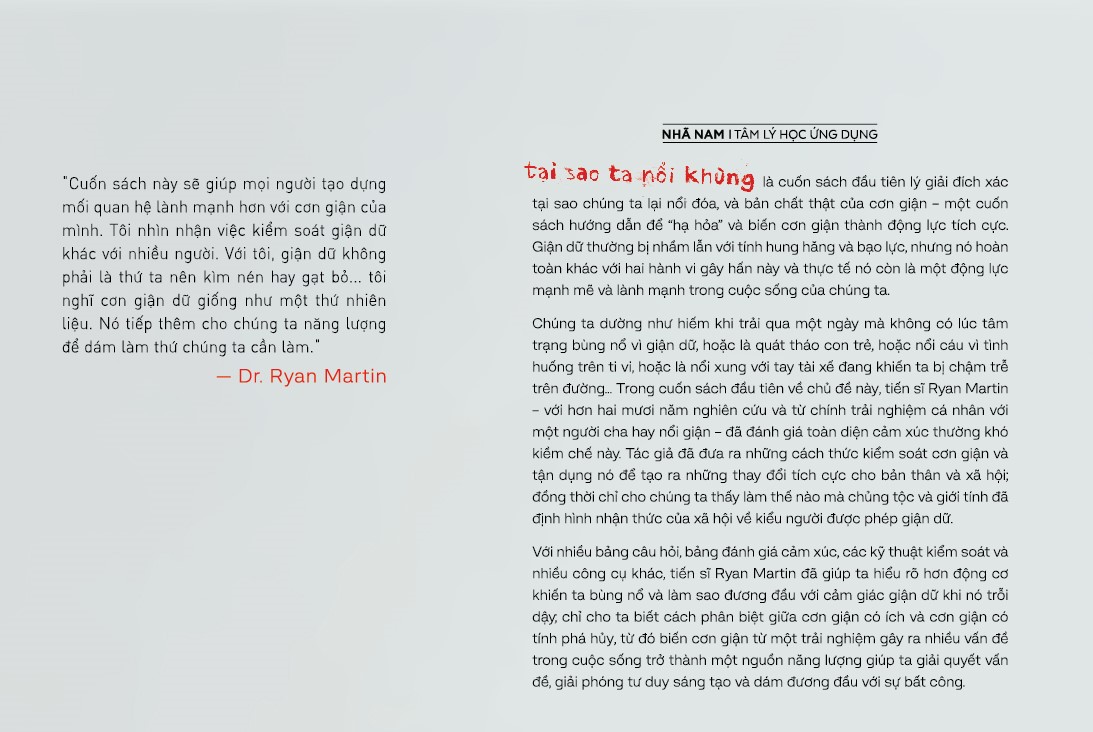 Sách - Tại sao ta nổi khùng (Dr. Ryan Martin) (Nhã Nam Official)