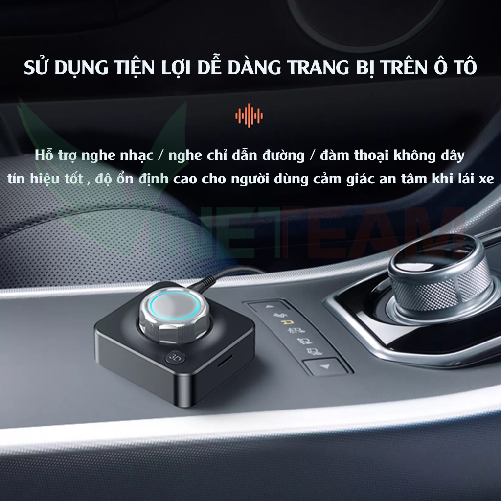 Thiết Bị Thu Phát Nhạc Không Dây Bluetooth 5.0 Vinetteam C39 Âm Thanh Đa Chức Năng TF AUX 3.5mm RCA Cho Loa Ô Tô Tai Nghe Bluetooth  Biến Loa Thường Thành Loa Bluetooth - Hàng Chính Hãng