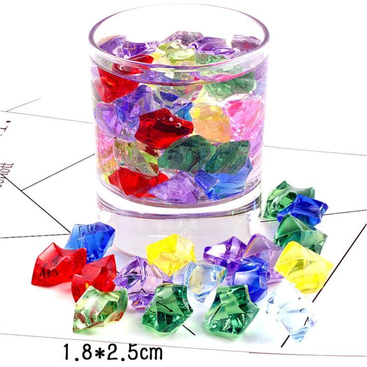 *HN* Combo 05 viên charm hạt tinh thể pha lê size lớn nhiều màu trang trí vỏ ốp điện thoại, DIY