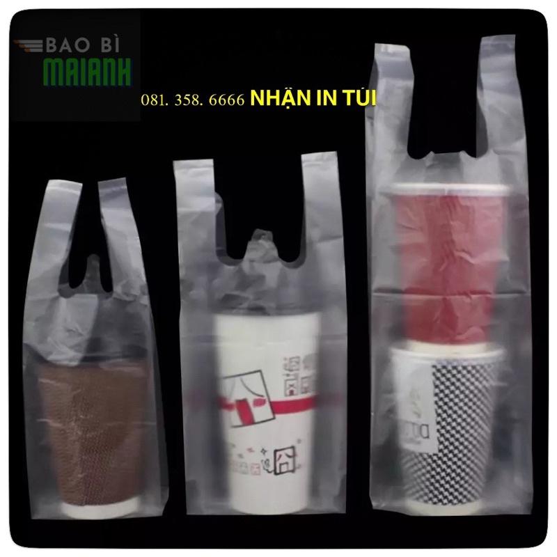 Túi đựng cốc1KG túi đựng cốc trà sữa sinh tố,túi đựng bánh mì mang đi ,túi đựng nước ép,túi đựng 1 cốc,2 cốc mang đi