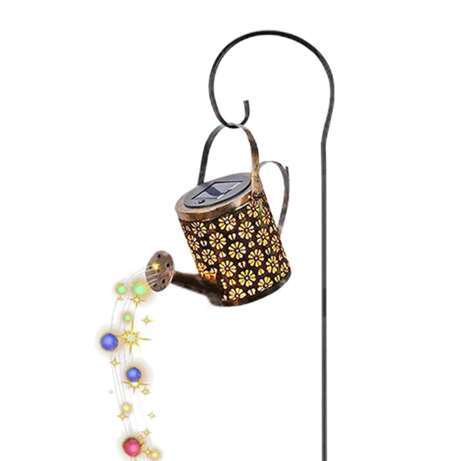 Garden Stake Decorative Lights, Solar Powered Solar Watering Can Lights Yard Decoration, Colorful Solar Ground Lights for Patio Lawn Yard Walkway
